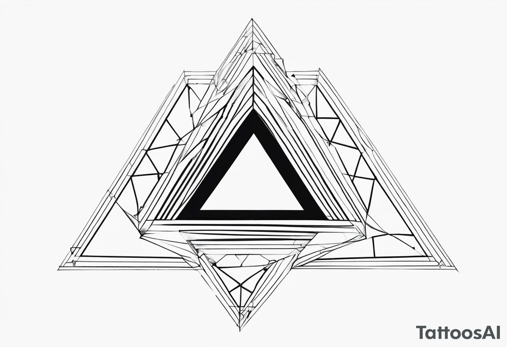 Fractal auto similar triangles tattoo idea