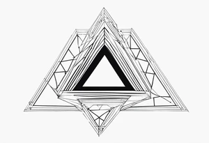 Fractal auto similar triangles tattoo idea