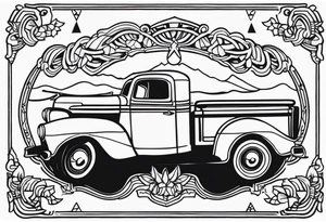 Unique Vintage American traditional tattoo idea