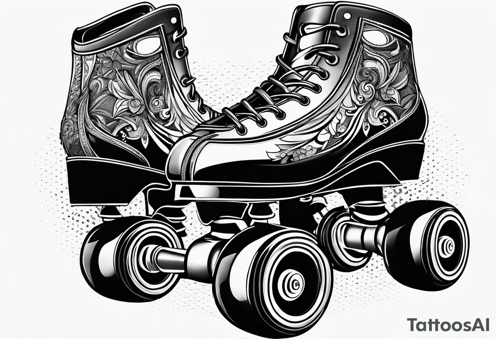 rollerskate tattoo idea