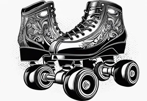 rollerskate tattoo idea