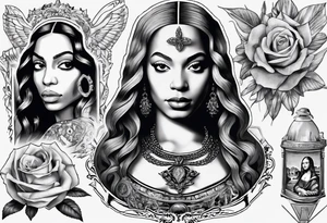 Beyoncé 
As Mona Lisa tattoo idea