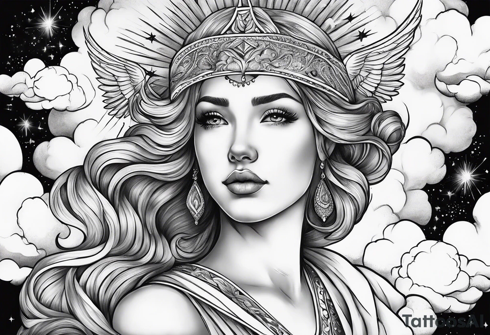 Virgo clouds tattoo idea