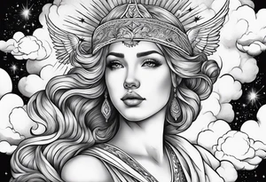 Virgo clouds tattoo idea