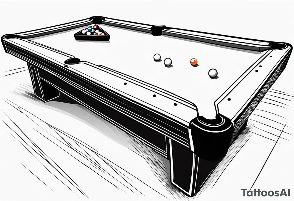 Pool table tattoo idea