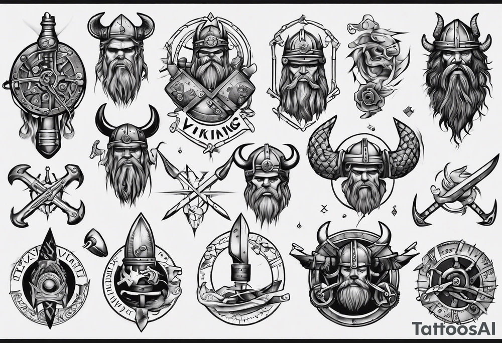 Viking mechanic tattoo idea