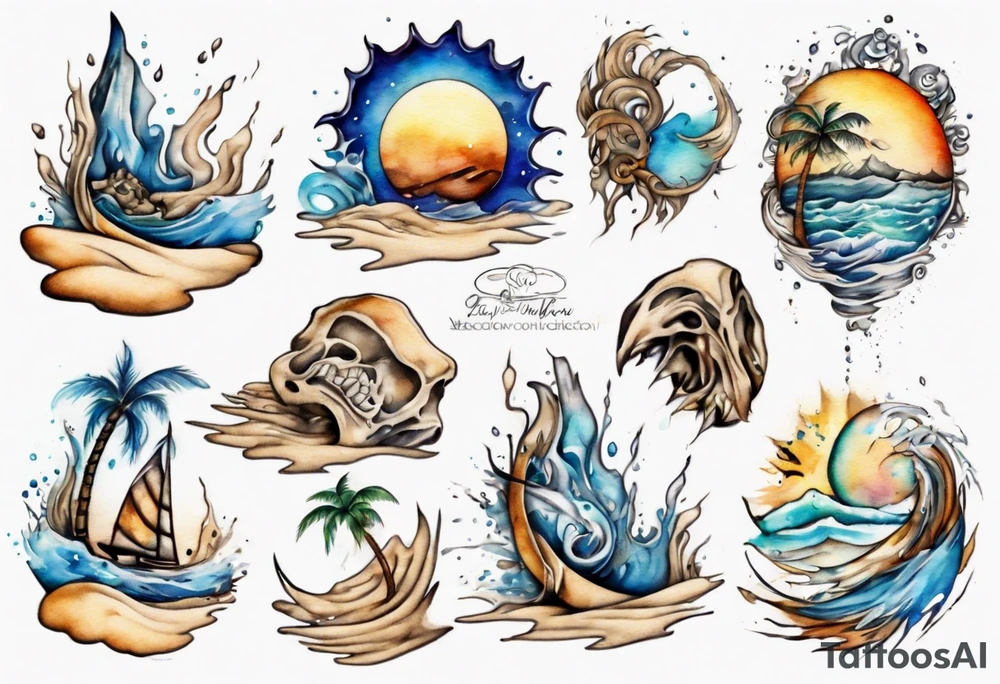 You do not form in the WET SAND tattoo idea