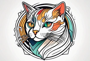 cats head tattoo idea