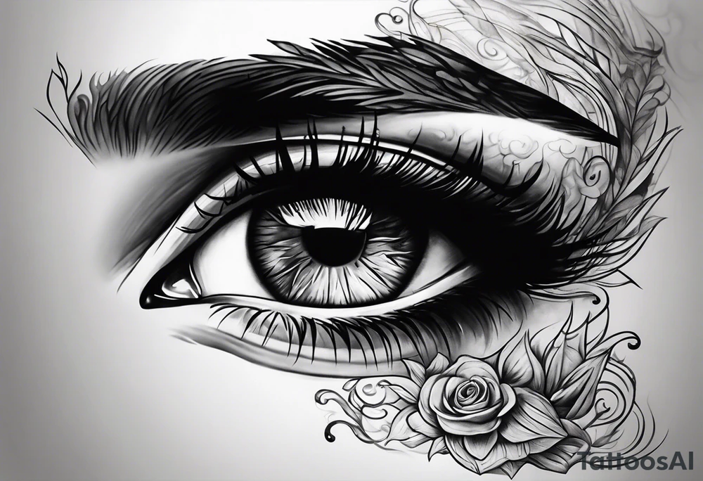 smoke rising from eye tattoo idea