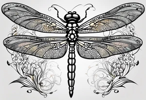 Dragonfly with infinity tattoo idea