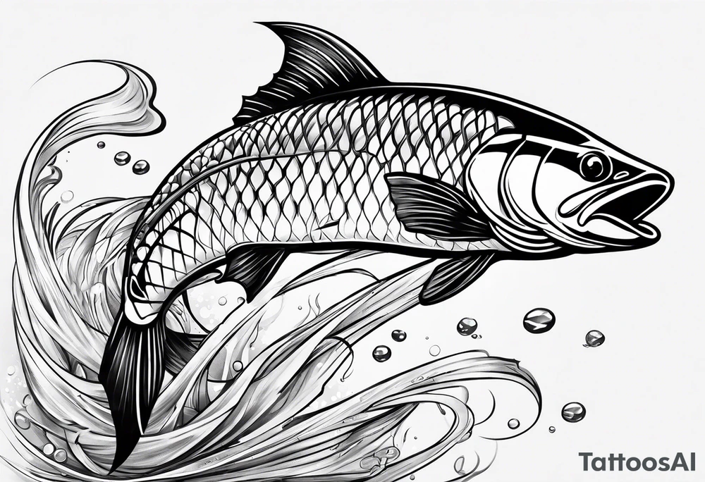 Fishing tattoo idea
