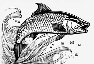 Fishing tattoo idea