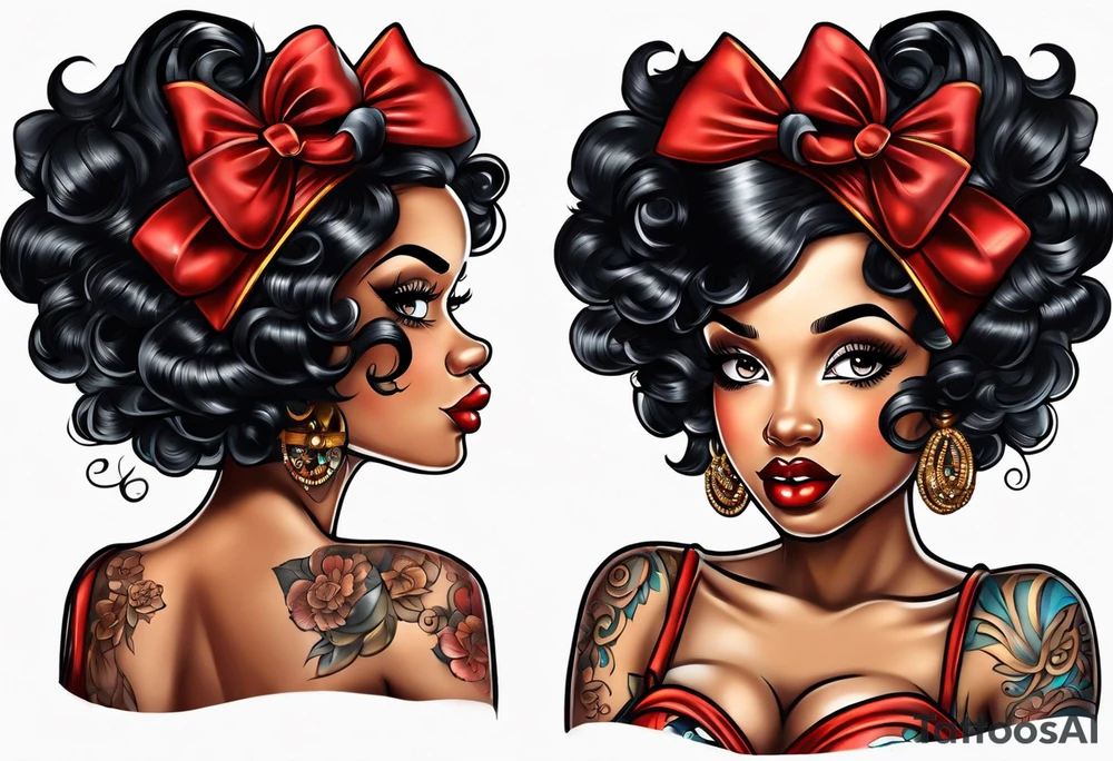 African american betty boop tattoo idea