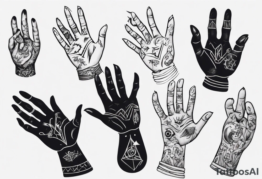 a hand acting like a hand puppet without the actual puppet tattoo idea