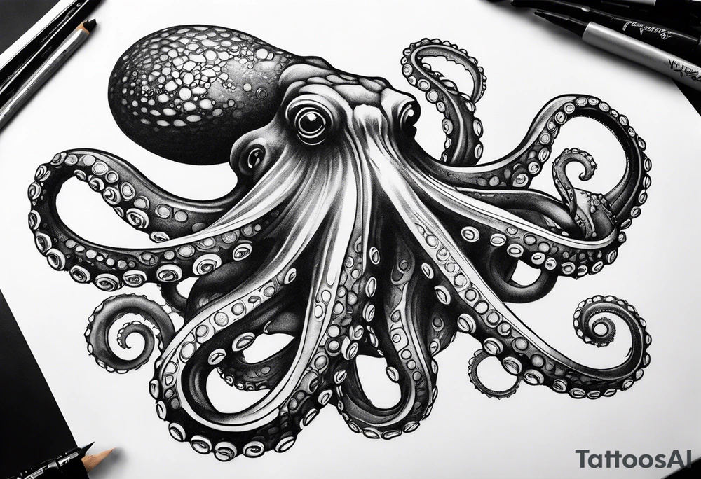 Octopus steampunk tattoo idea