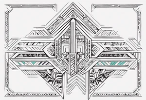 Polynesian geometric neck  tattoo tattoo idea
