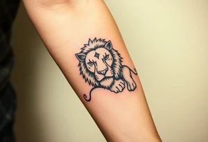 Fancy style "leo" start constilation birth
 sign lion tattoo idea