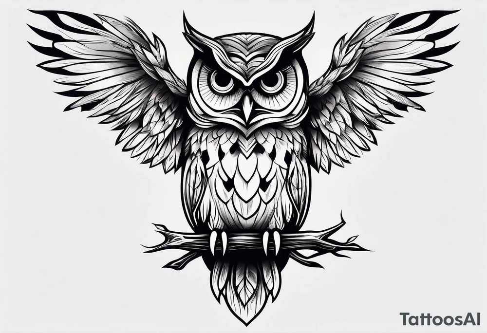 owl with a sheet over its head like a ghost tattoo idea