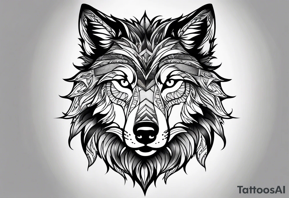 a wolf in the wild tattoo idea