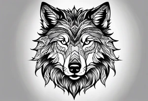 a wolf in the wild tattoo idea
