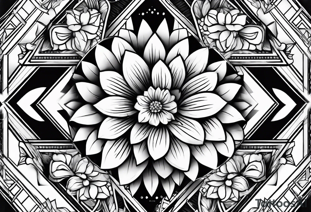 losange fleurs tattoo idea