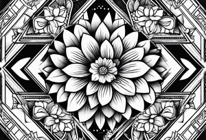 losange fleurs tattoo idea