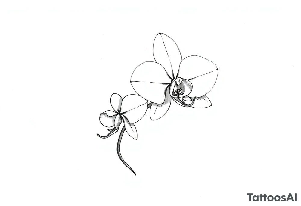 Small orchid tattoo idea