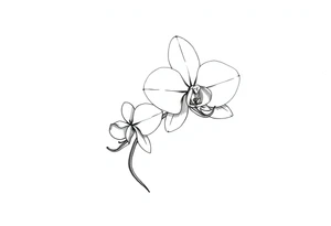Small orchid tattoo idea