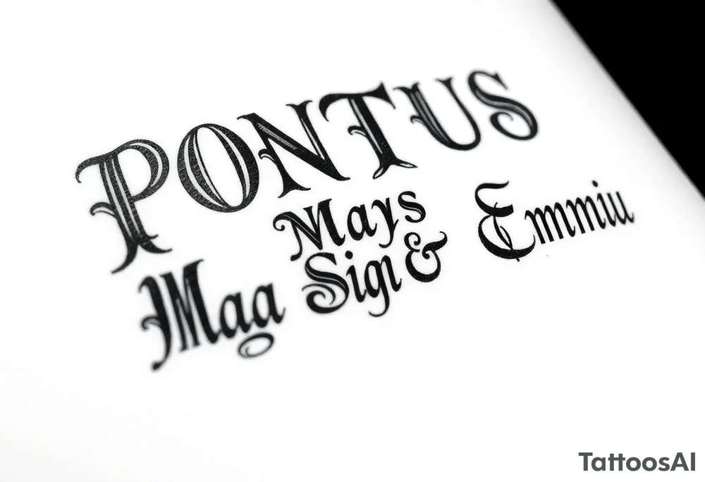 Pontus Maja Sigrid Emma tattoo idea