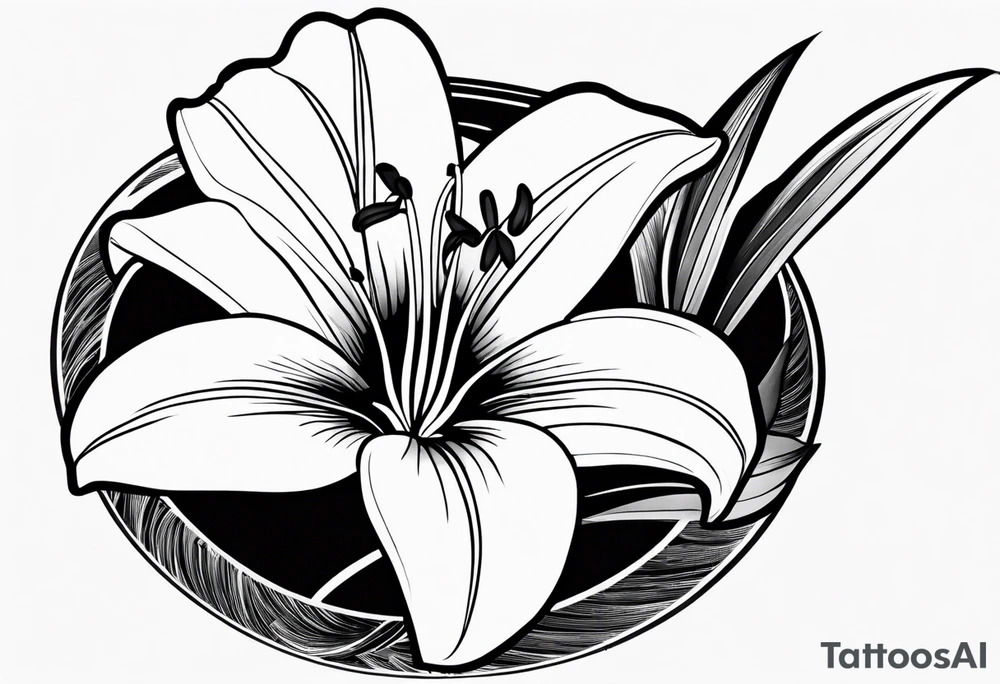 Small lily tattoo idea