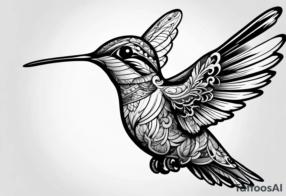 hummingbird tattoo idea