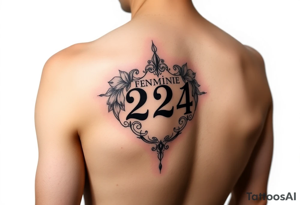 Feminine 224 tattoo idea