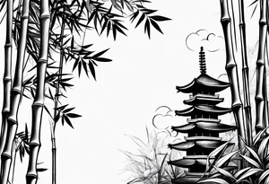 bamboo shoots without flowers tattoo idea