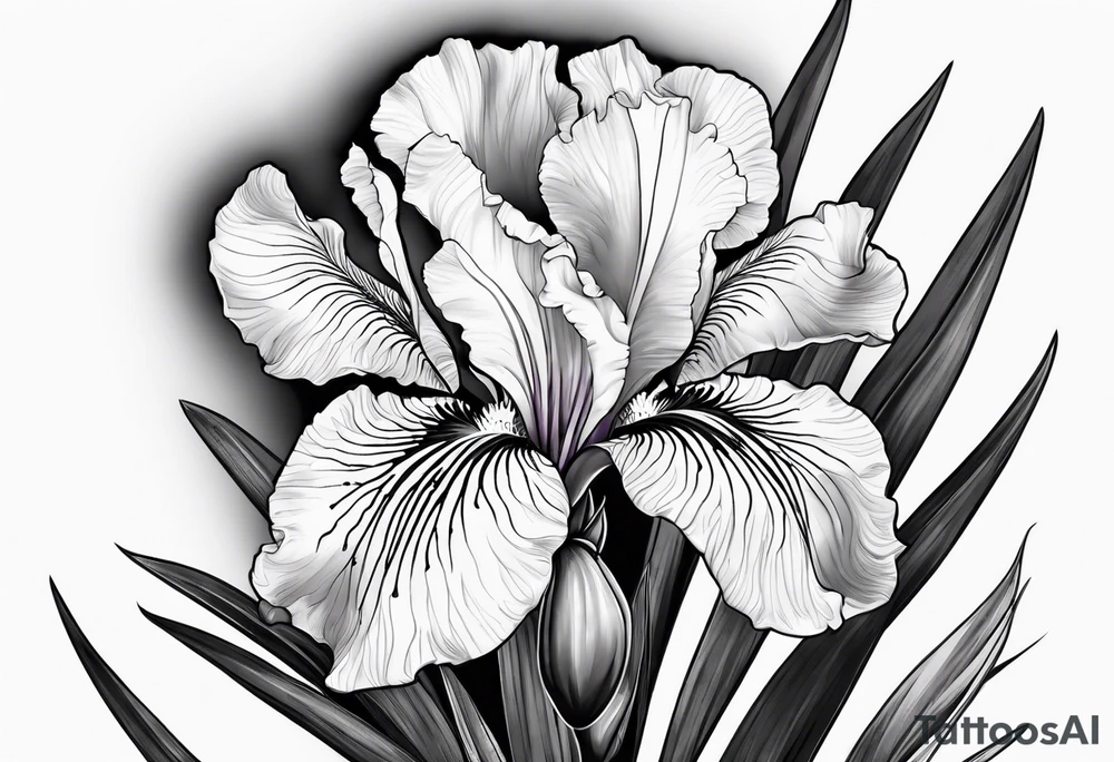 Iris flower tattoo idea