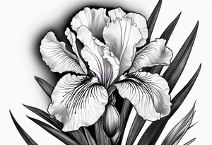 Iris flower tattoo idea