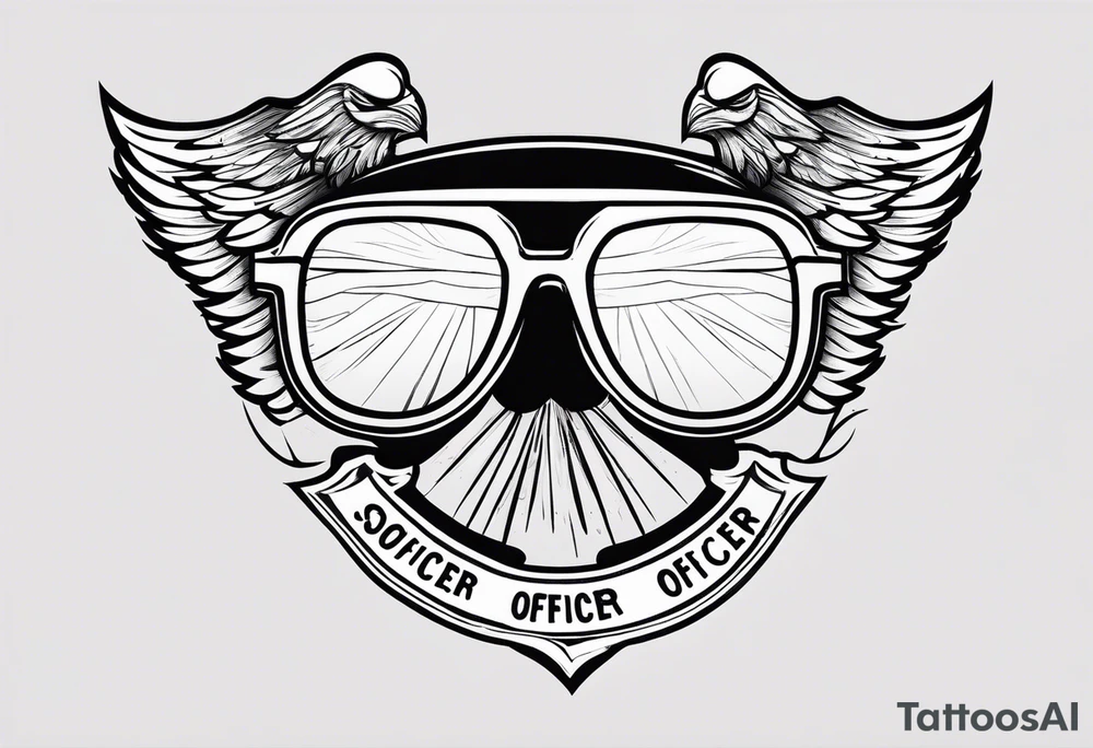 sunglasses officer tattoo idea
