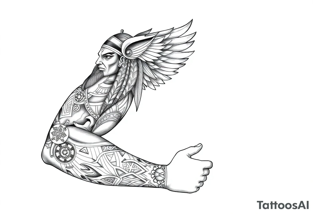Egyptian theme . Add more elements tattoo idea
