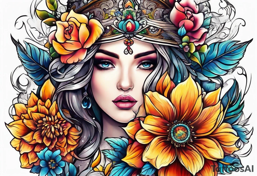 flower tattoo idea