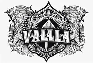 Valhalla stairs  sword shield tattoo idea