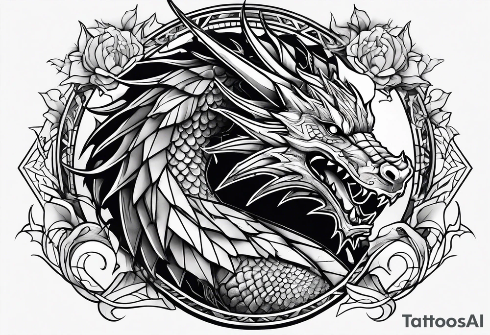Small Dragon after a war tattoo idea