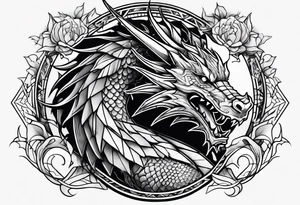 Small Dragon after a war tattoo idea