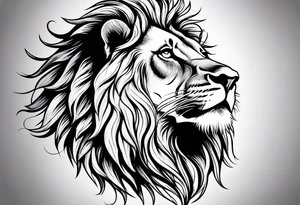 lion with mane tattoo idea