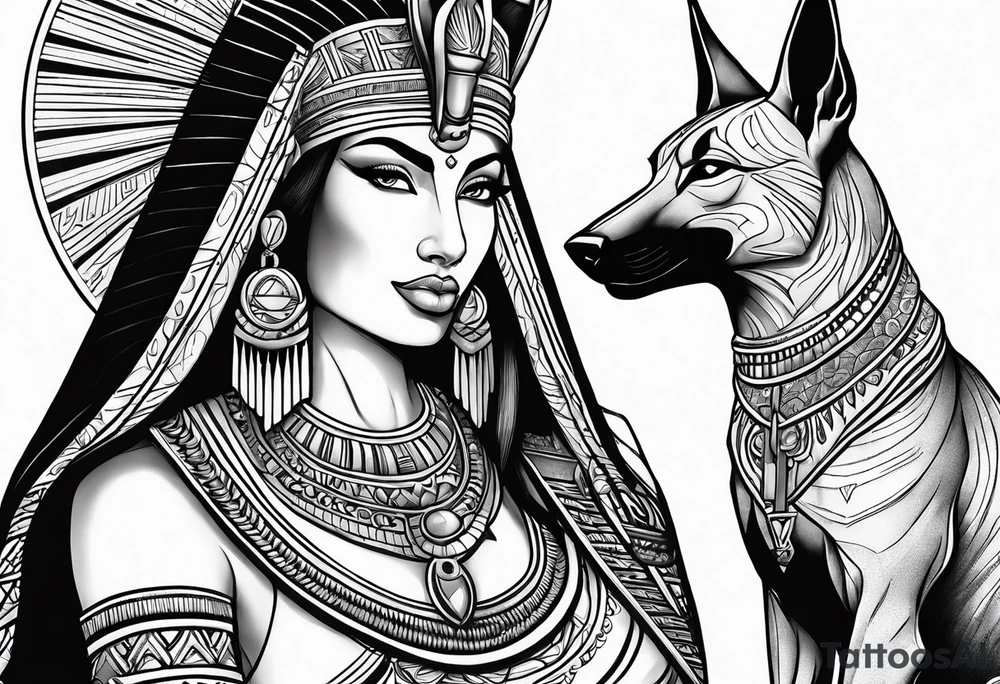 Egiptian godess
With anubis tattoo idea