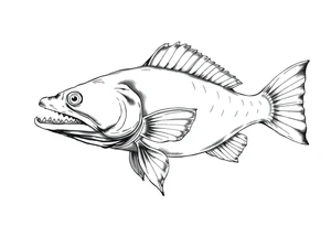 Flathead catfish tattoo idea
