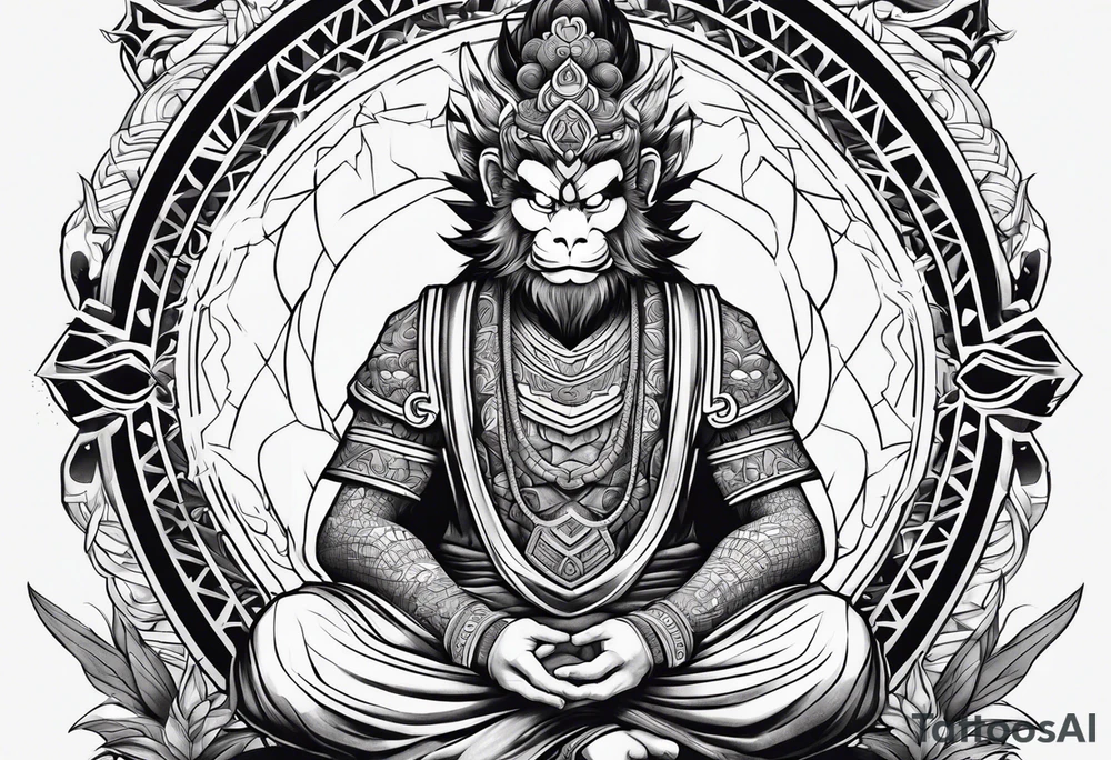 wukong meditating tattoo idea
