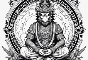 wukong meditating tattoo idea
