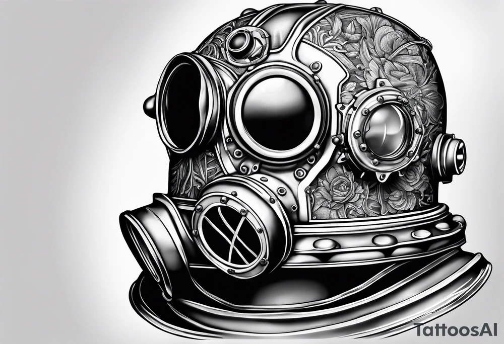 mark v diving helmet tattoo idea
