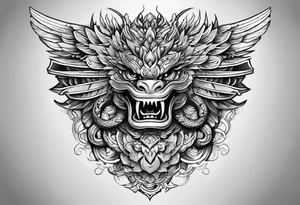 quetzalcoatl 
 arm sleeve tattoo idea
