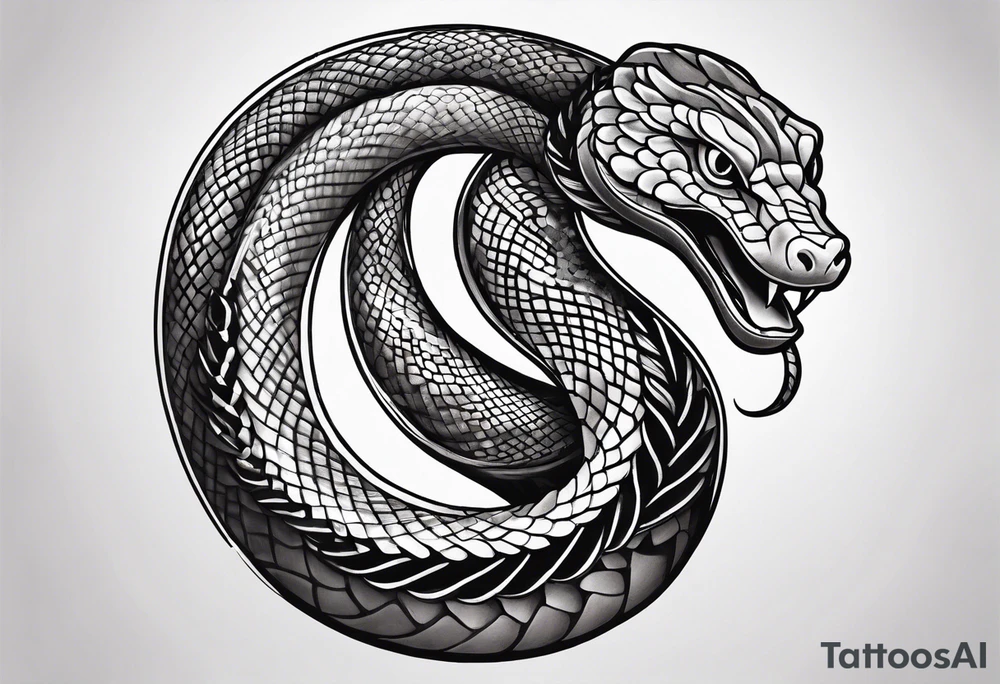 snake coiled tattoo idea