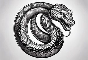 snake coiled tattoo idea